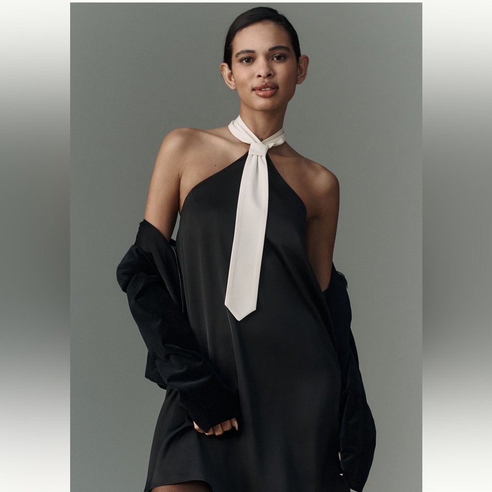 NWT Flat White Tie Halter Mini from Anthropology size xs
